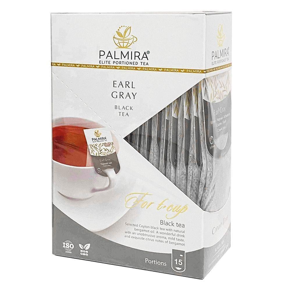 Чай черный Palmira Серый Граф T-cup BOX с бергамотом пакетированный 15 саше по 2,4 г