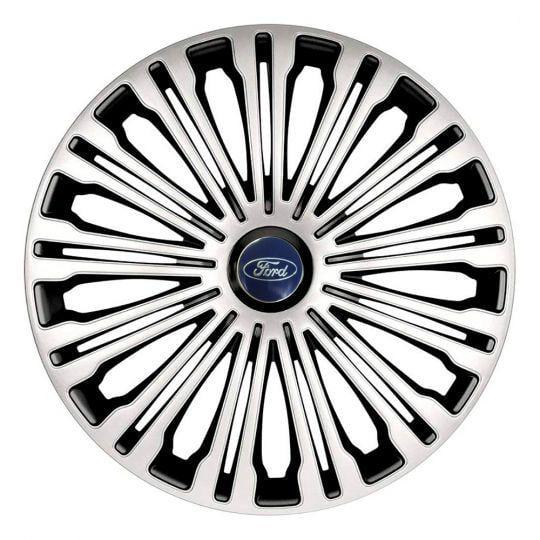 Ковпаки для коліс 4 Racing Volante Silver/Black R16 з логотипом Ford 4 шт.