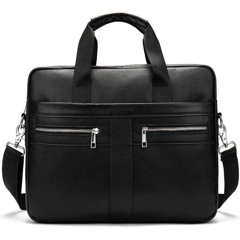 Портфель чоловічий Lorian з натуральної шкіри з відділенням для ноутбука Чорний (LR 252019-black) - фото 5 Портфель чоловічий Lorian з натуральної шкіри з відділенням для ноутбука Чорний (LR 252019-black) - фото 5