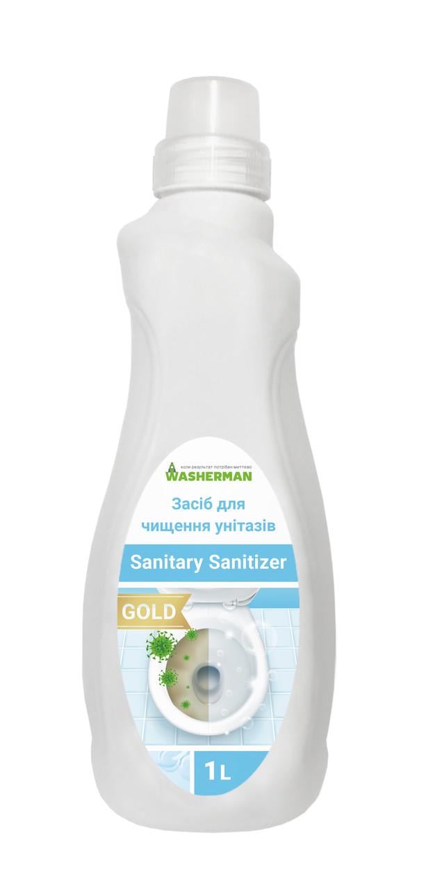 Средство для чистки унитазов Sanitary Sanitizer Gold Туалетный утенок 1 л (161022)