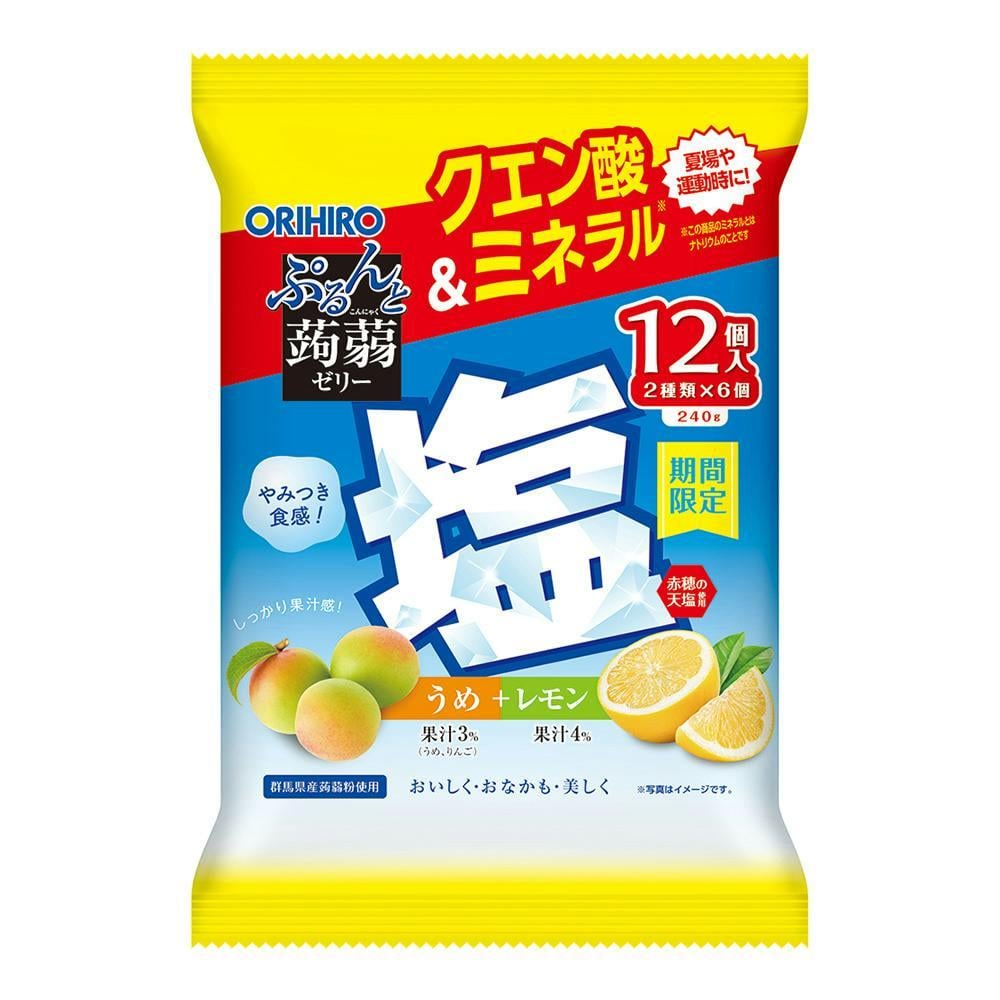 Конняку-желе низкокалорийное ORIHIRO Purunto Konjac Jelly Слива уме соленый лимон 240 г