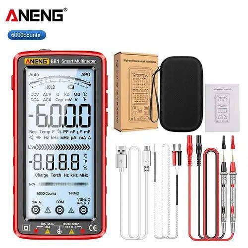 Мультиметр цифровий тестер ANENG 681 Red - фото 2 Мультиметр цифровий тестер ANENG 681 Red - фото 2