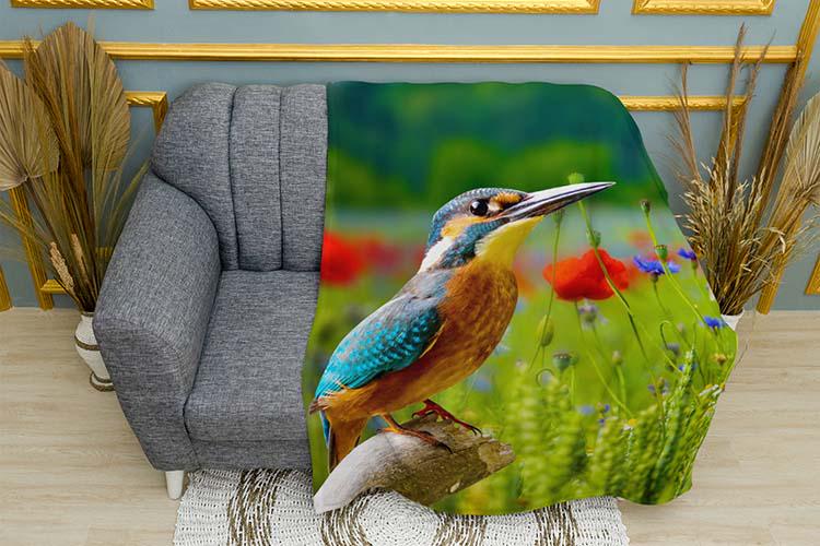 Плед Вird Field of flowers плюш двухслойный 150х210 см (114009-3)