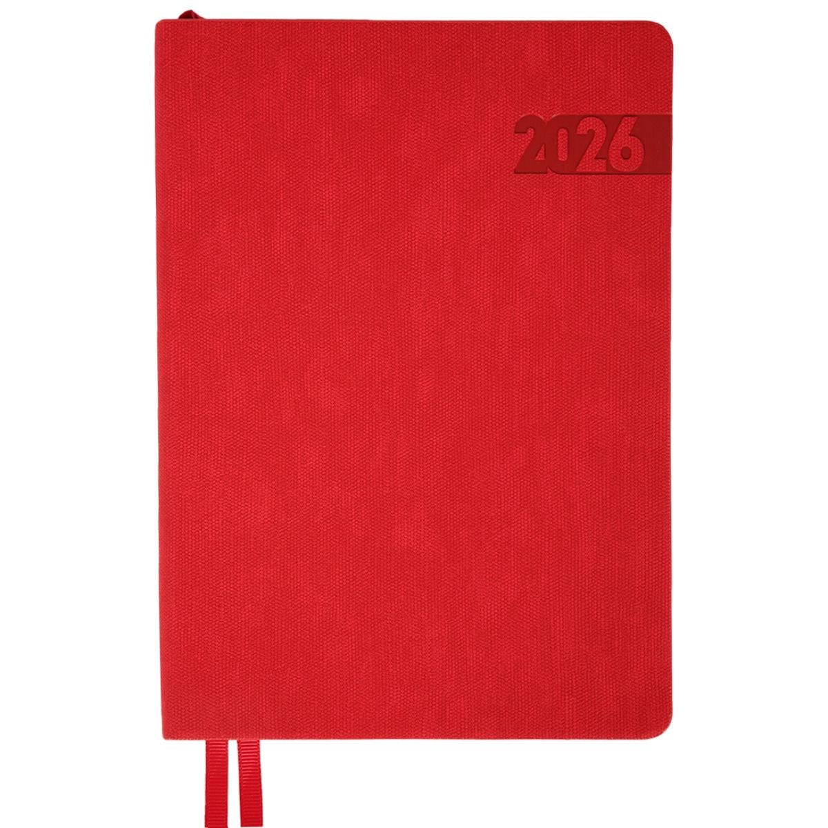 Дневник датированный 2026 Leo Planner Boss A5 368 стр. Красный (252636)