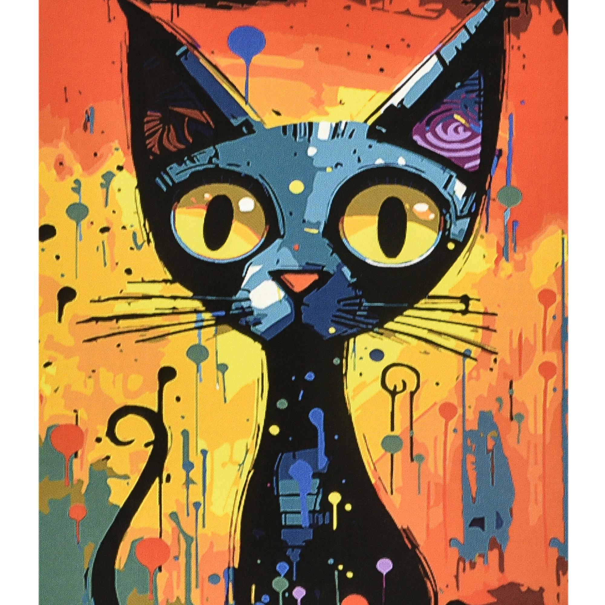 Картина по номерам Strateg Премиум Абстрактный черный друг с лаком и уровнем 40x50 см (Str-VA-4669)