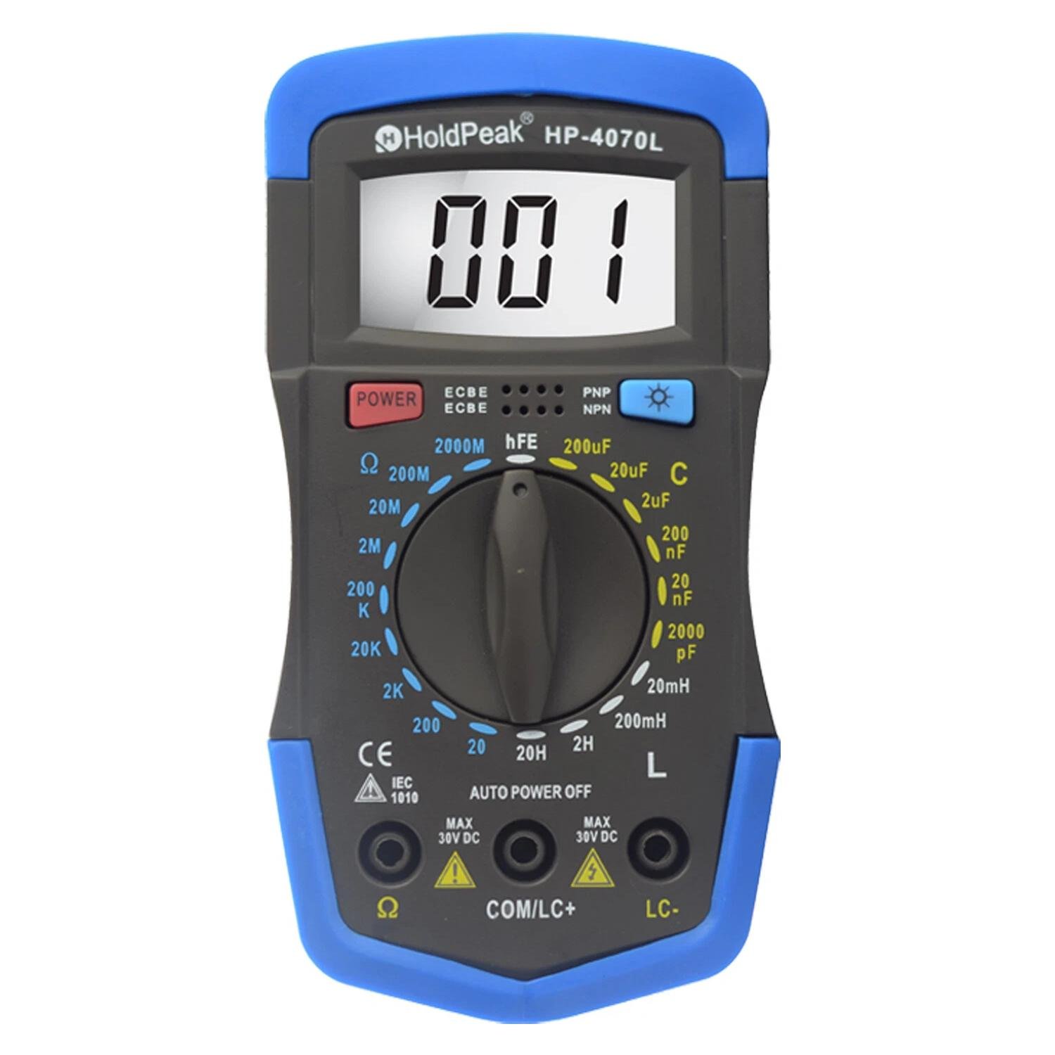 Мультиметр HoldPeak HP-4070L LCR-тестер цифровий 2000 відліків 2000МОм 200мкФ 20Гн (HP-4070L)