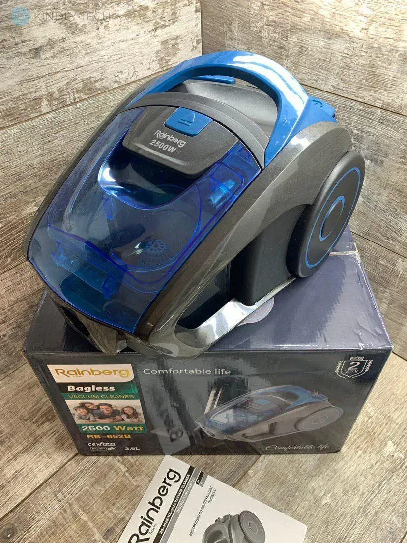 Пилосос контейнерний Rainberg RB-652B 3700 Вт безмішковий з фільтрацією HEPA (ML-04828) - фото 4 Пилосос контейнерний Rainberg RB-652B 3700 Вт безмішковий з фільтрацією HEPA (ML-04828) - фото 4