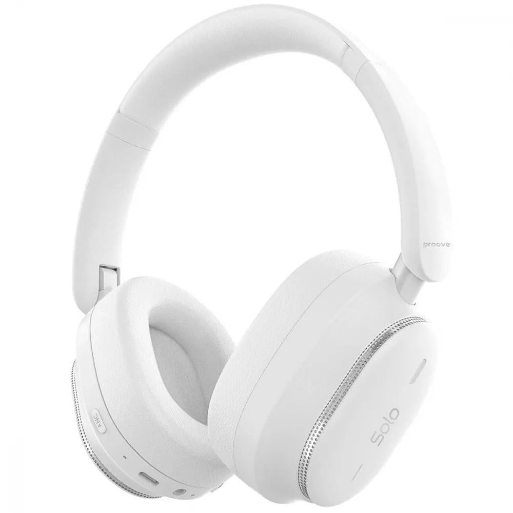 Наушники беспроводные Proove Solo с ANC APP Bluetooth 6.0 800 mAh White (HPSL0001AP02)