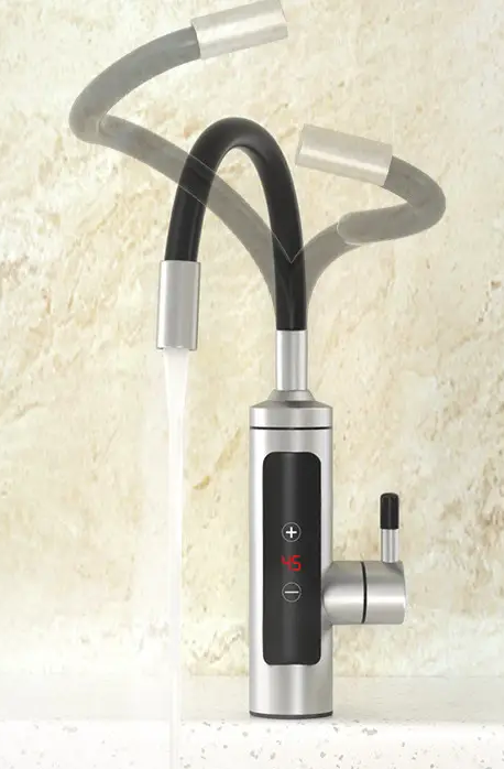 Проточный водонагреватель PY-010-1 гибкий кран с экраном металл (29197747) - фото 3