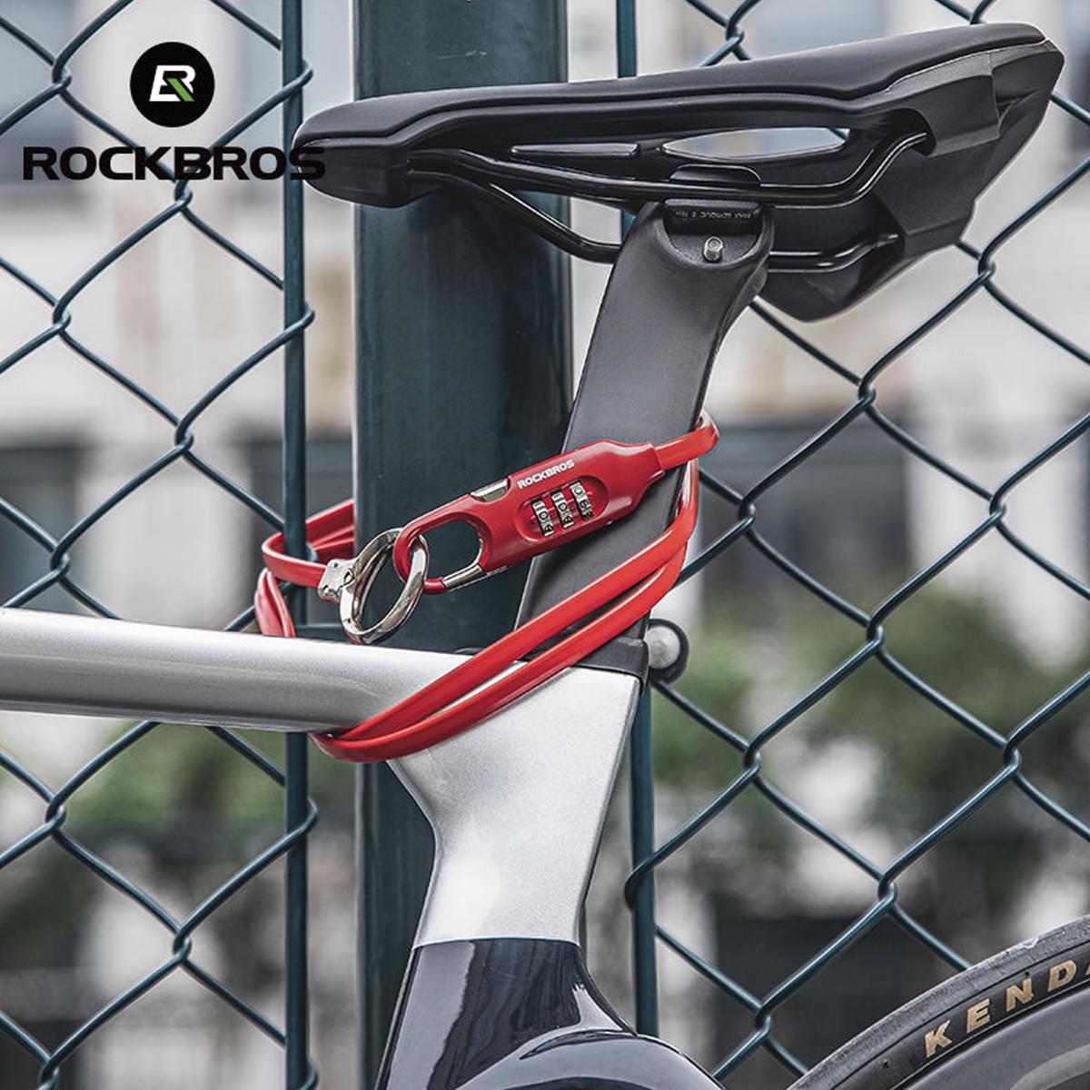 Замок тросовый велосипедный с кодом ROCKBROS L50115 3CDL 150 см Красный (RB-3CDL-5203) - фото 6