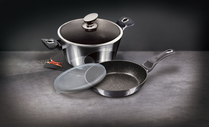 Набір посуду Berlinger Haus Metallic Line Carbon Pro Edition 4 предмети (BH-7106) - фото 3 Набір посуду Berlinger Haus Metallic Line Carbon Pro Edition 4 предмети (BH-7106) - фото 3