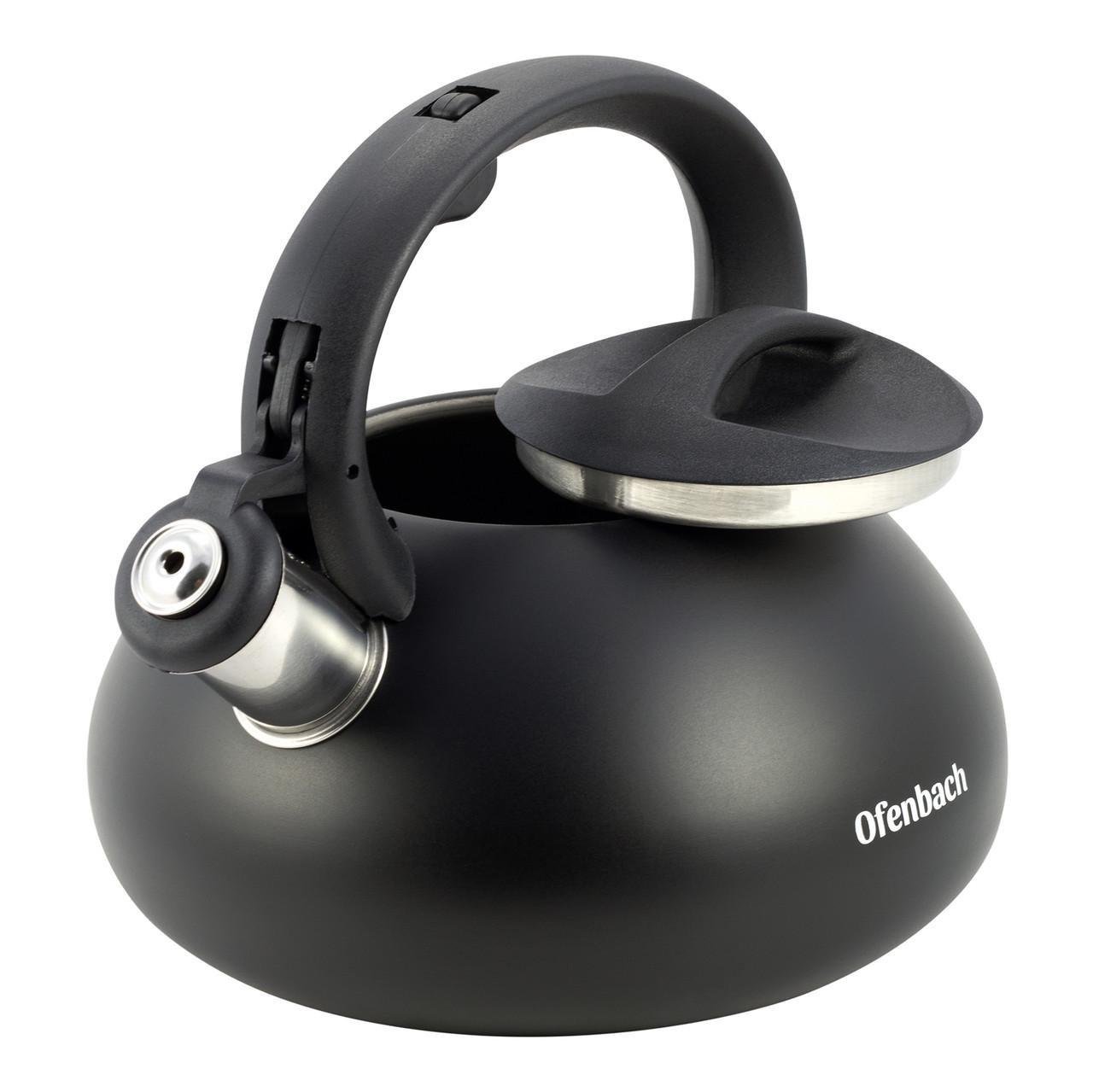 Чайник Ofenbach из нержавеющей стали со свистком 2,5 л Черный (100302) - фото 4 Чайник Ofenbach из нержавеющей стали со свистком 2,5 л Черный (100302) - фото 4