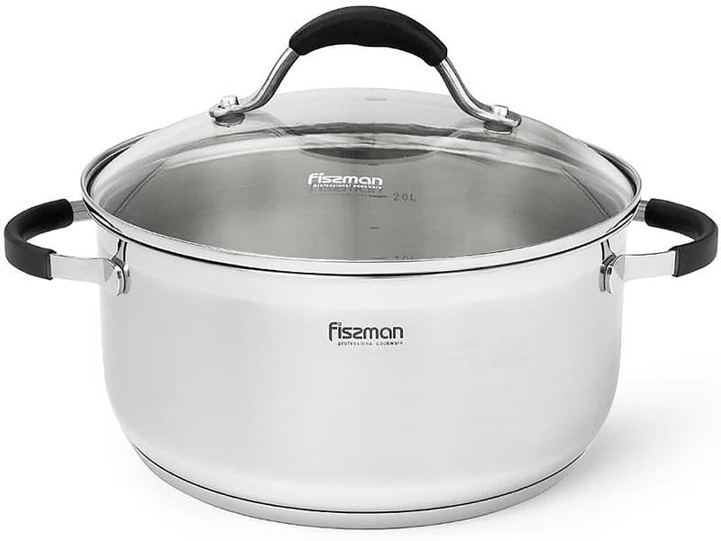 Каструля Fissman Magnifika із силіконовими накладками на ручках 5,1 л