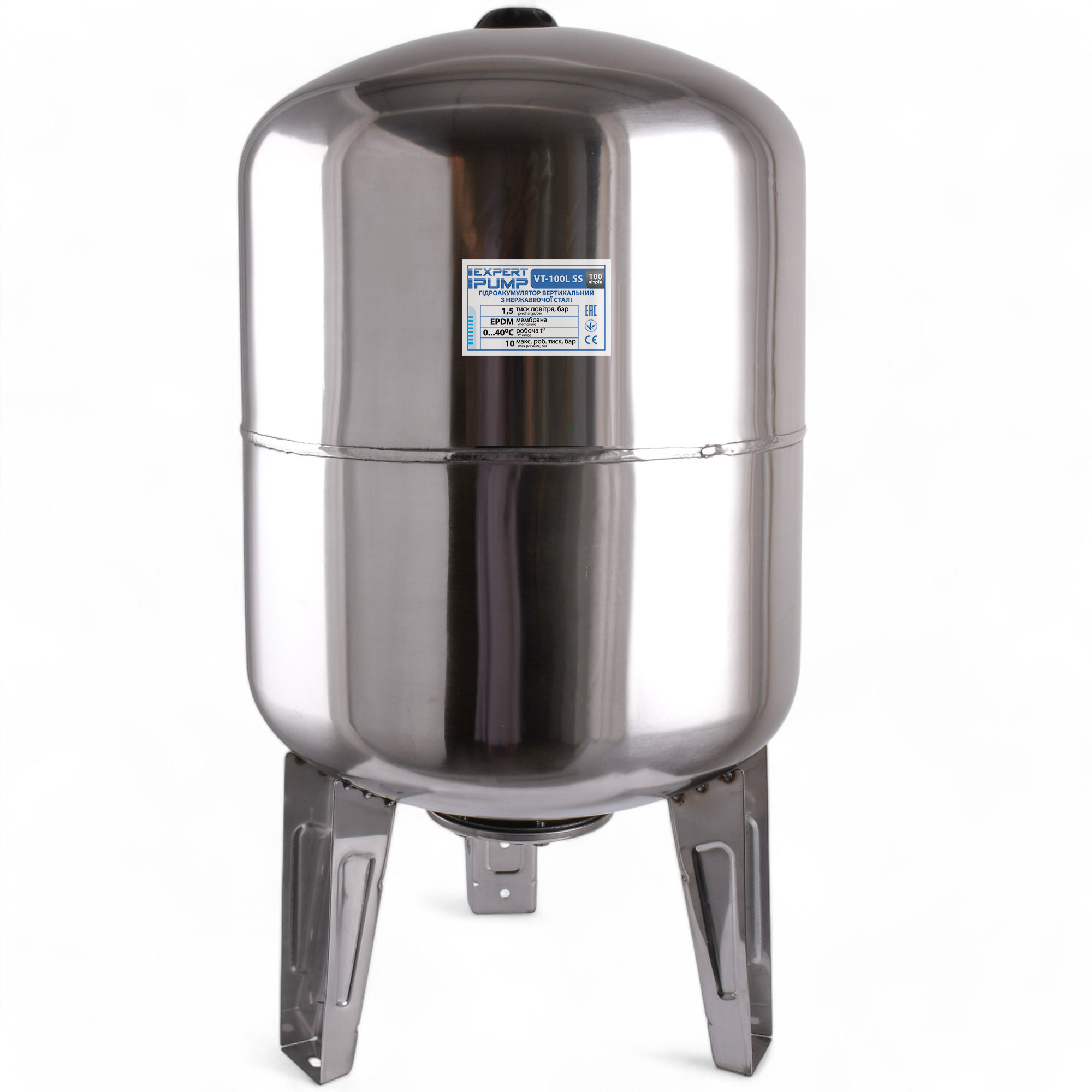 Гидроаккумулятор 100 л вертикальный нержавеющий EP VT100SS (28099371)