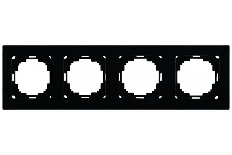 Рамка чотиримісна горизонтальна Nilson Touran Чорний (00000011940)