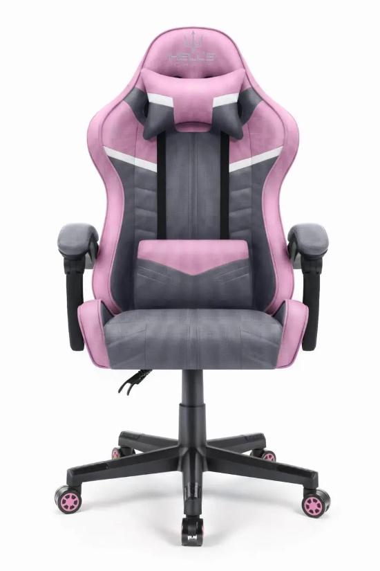 Крісло комп'ютерне Hell's Chair HC-1004 Pink/Grey (А7)