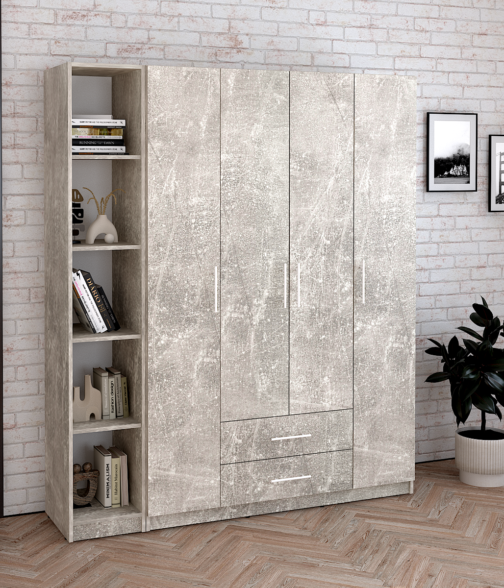 Пенал Стандарт 1900x320x400 мм Бетон - фото 3