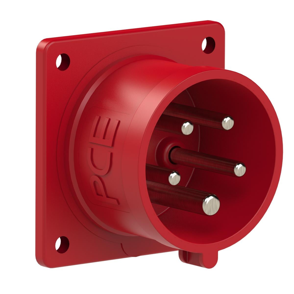 Силова вилка вбудована фазоінвертор PCE 3P+N+E IP44 16A 400V (8615-6)
