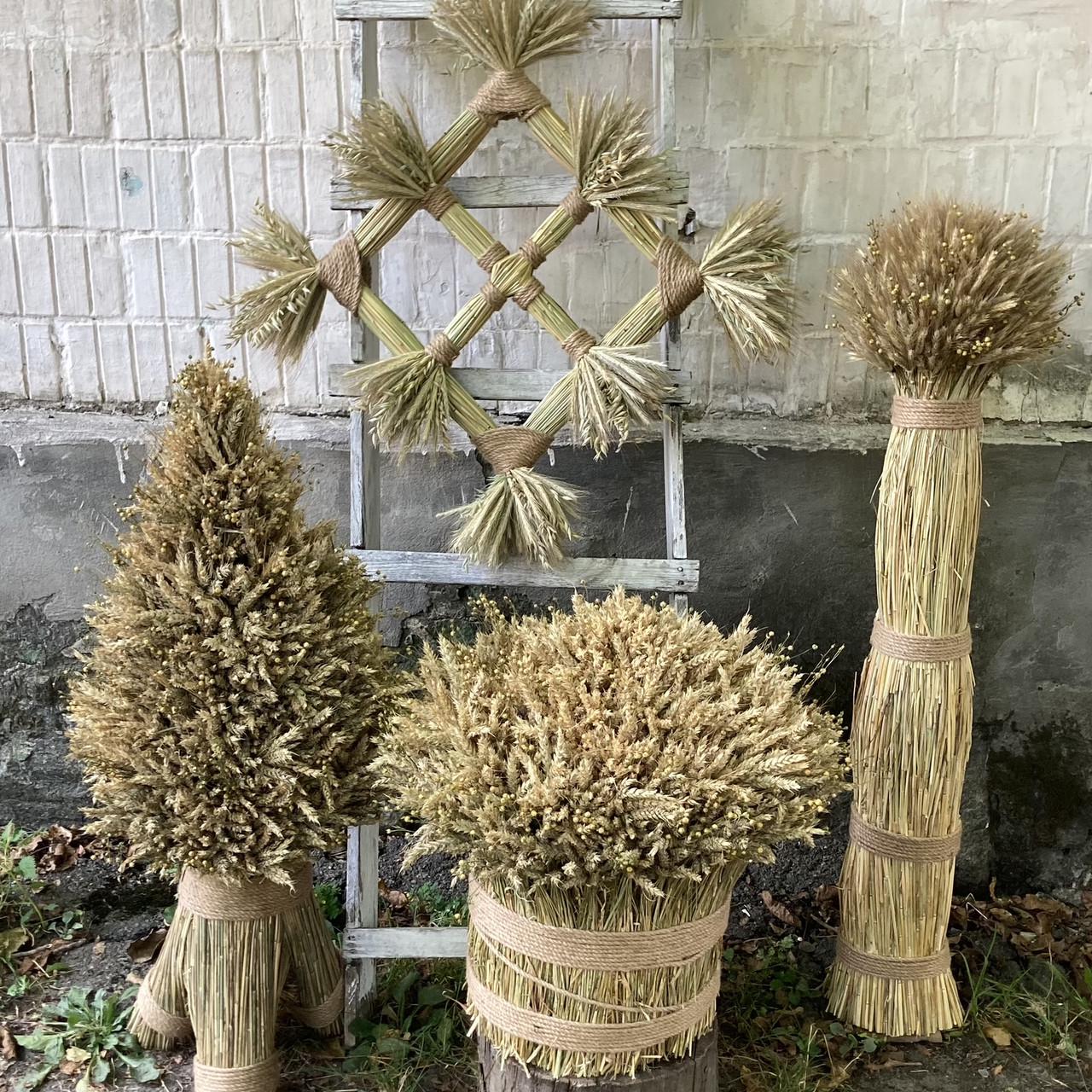 Интерьерное панно из колосков 60х60см - фото 3 Интерьерное панно из колосков 60х60см - фото 3