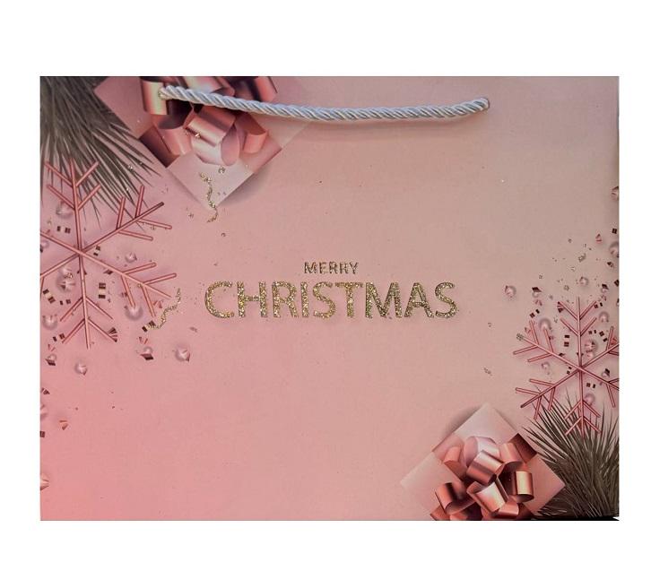 Подарочный пакет Stenson R32984-L Merry Christmas 33х39х12 см