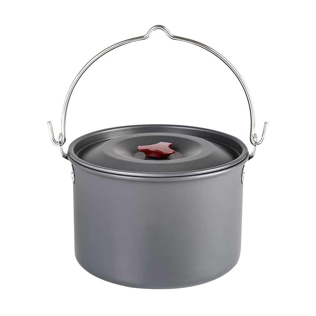 Казанок-каструля туристичний алюмінієвий похідний посуд для багаття та пальника 4 л Казанок-каструля туристичний алюмінієвий похідний посуд для багаття та пальника 4 л