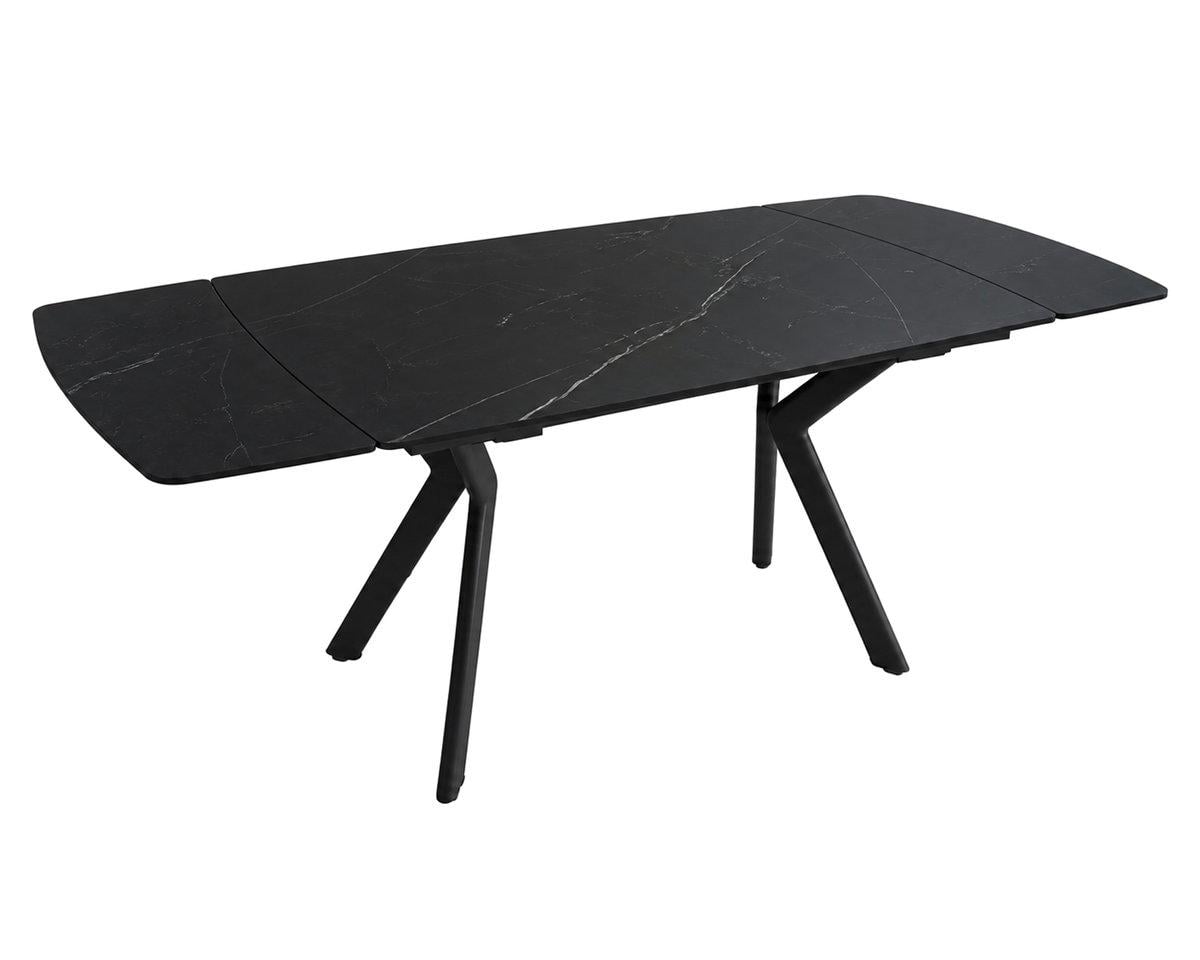 Стол обеденный раскладной Intarsio NOREEN CERAMIC 140/200х80 см Черный