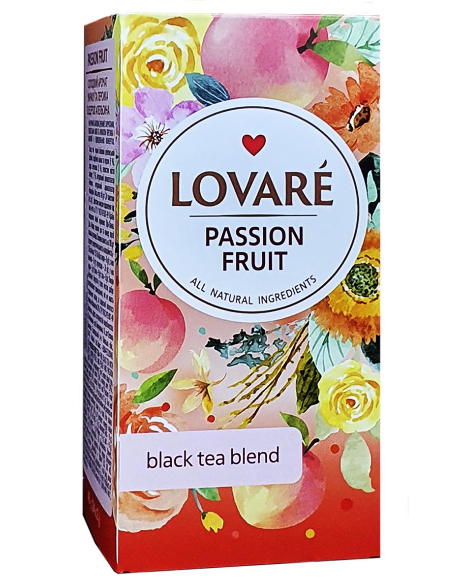 Чай чорний Lovare Плід Пристрасті у пакетиках з ароматом персика 24 пакетика 2 г (54715)