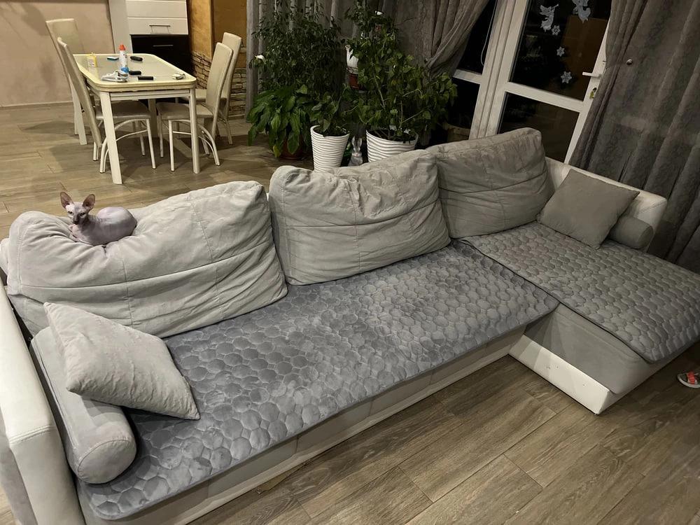 Дивандек 90х210/90х160 см 2 шт. Сірий (Д-am-divandek-009) - фото 4 Дивандек 90х210/90х160 см 2 шт. Сірий (Д-am-divandek-009) - фото 4