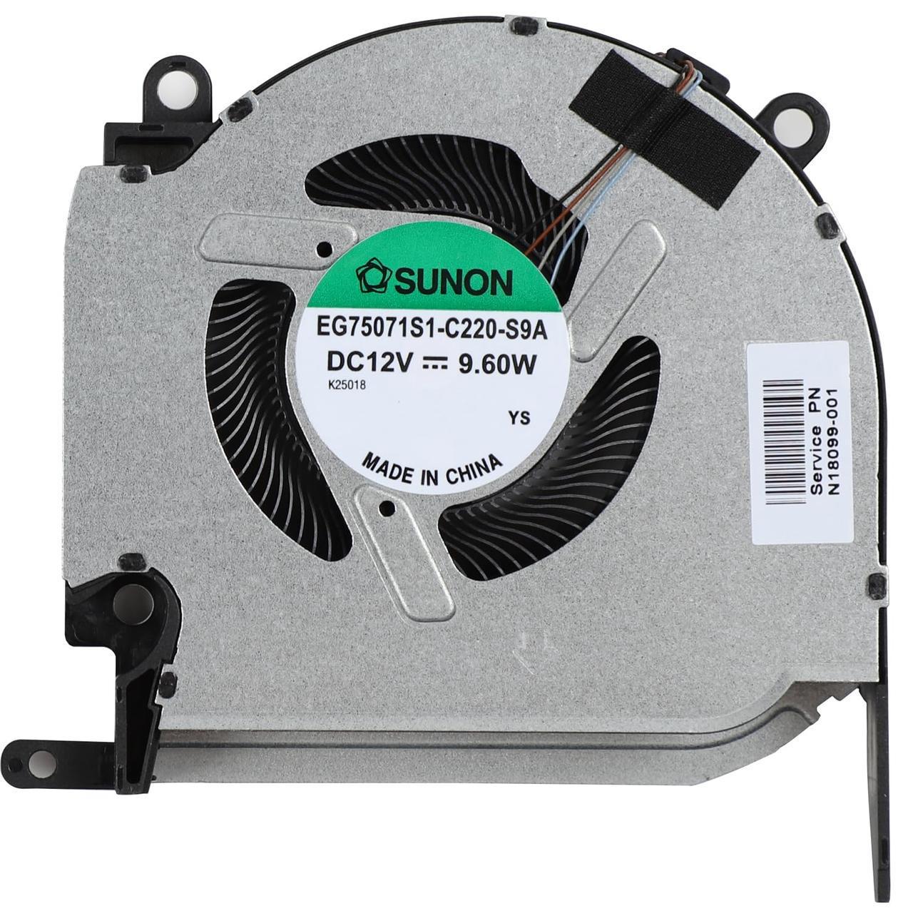 Кулер для ноутбука HP OMEN 16-K/16-N/TPN-Q280/TPN-Q281/CPU 12 V/80 W Кулер для ноутбука HP OMEN 16-K/16-N/TPN-Q280/TPN-Q281/CPU 12 V/80 W