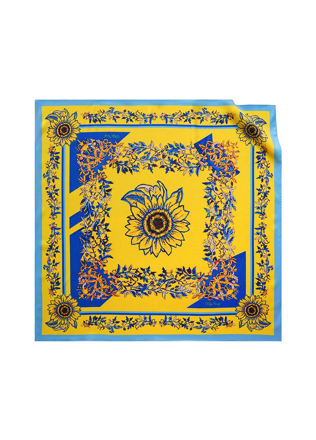 Платок-бандана дизайнерский My Scarf Украинский подсолнух Платок-бандана дизайнерский My Scarf Украинский подсолнух