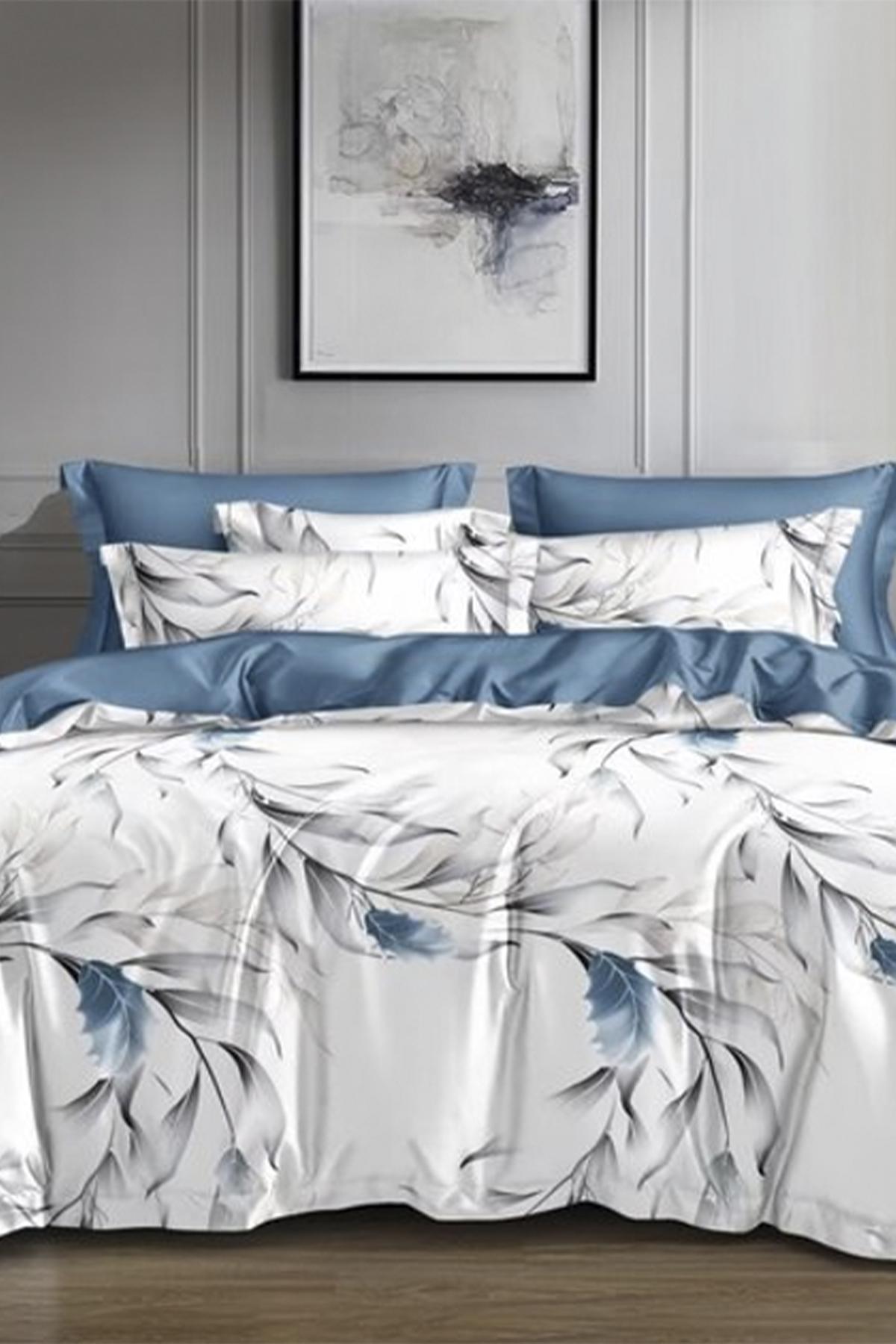 Комплект постельного белья Soho евро Lounge Flora ЦБ-00272923 Blue