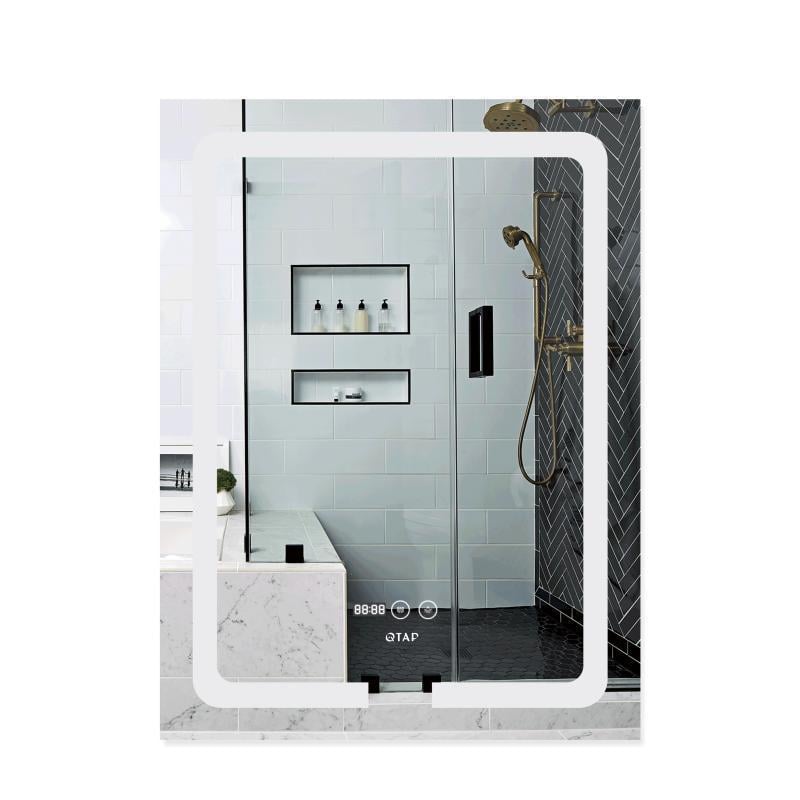 Зеркало Qtap Mideya DC-F936 с LED-подсветкой Touch/антизапотеванием/часами/димером 500х800 мм (2622383676)