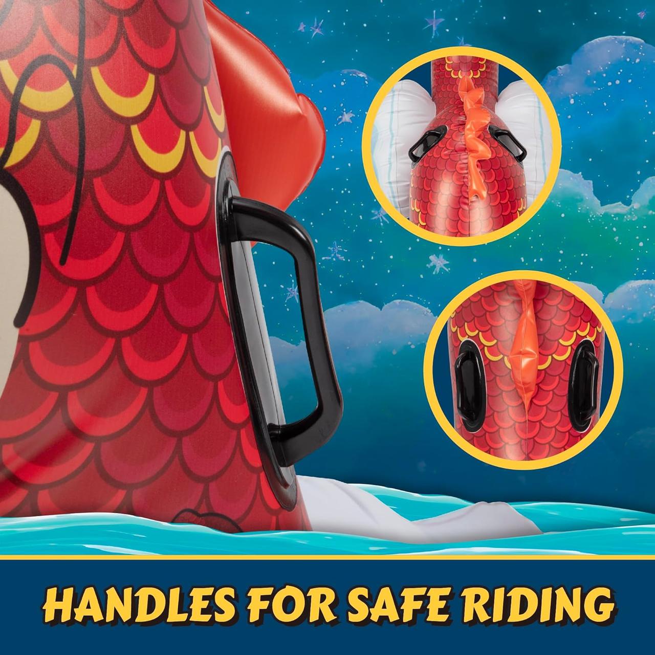 Надувна платформа Гігантський дракон для плавання в басейні на 2 особи - фото 6 Надувна платформа Гігантський дракон для плавання в басейні на 2 особи - фото 6