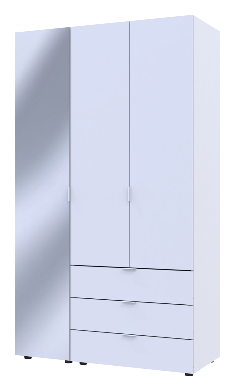 Шкаф для одежды Doros Гелар 2ДСП/зеркало 116,5х49,5х203,4 см Белый (42002154)