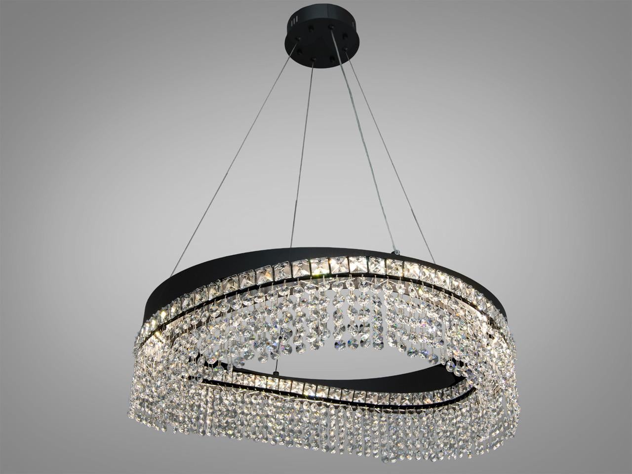 Люстра светодиодная хрустальная для гостиной Diasha P7027/D600BK 68 Вт Черный (3090766007) Люстра светодиодная хрустальная для гостиной Diasha P7027/D600BK 68 Вт Черный (3090766007)