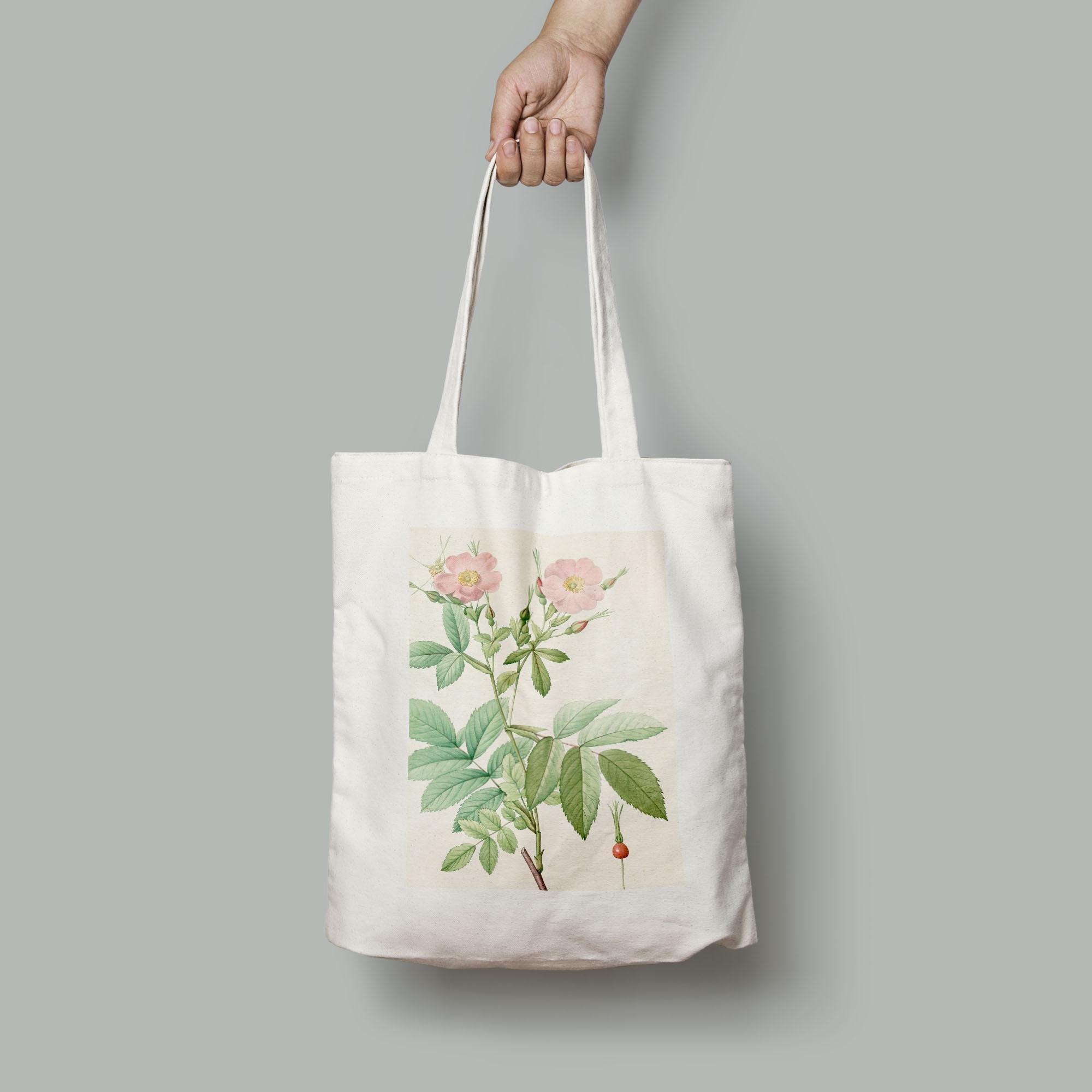 Эко-сумка Винтажный цветочный принт шиповника шопер (Flowers1920007_Bag)