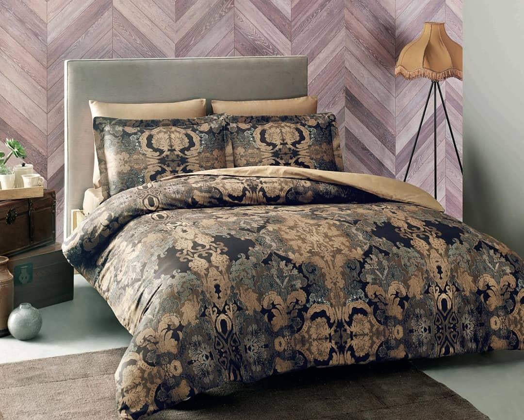 Постельное белье TAC Digital Plein gold v01 евро Золотой (svt-2000022216180)