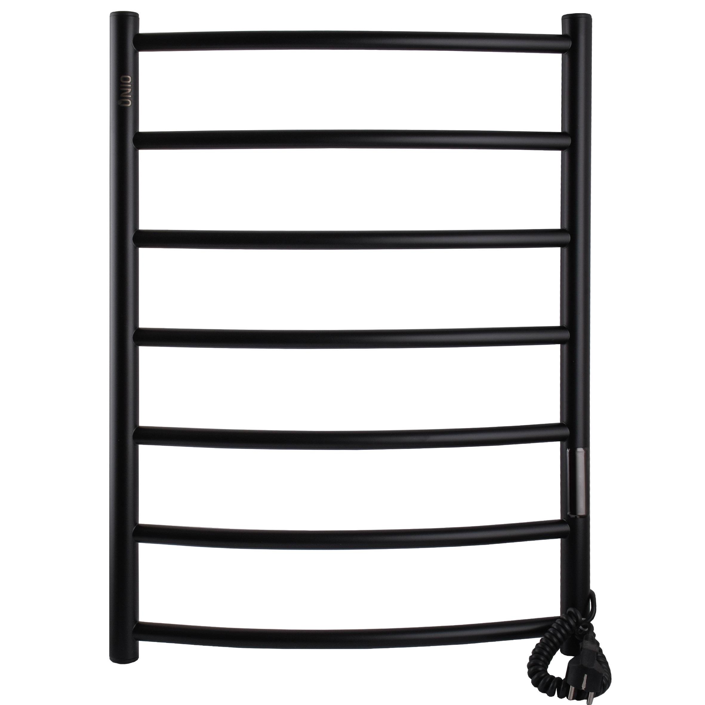 Полотенцесушитель электрический UNIO LD ЕU 700-500-7 BLK Лестница дуга Черный (000029424)