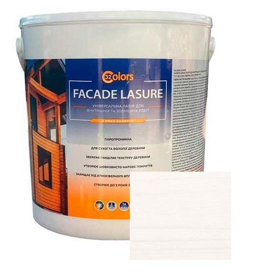 Краска для дерева Facade Lasure 32 Color 10 л Белый (20023788) - фото 1