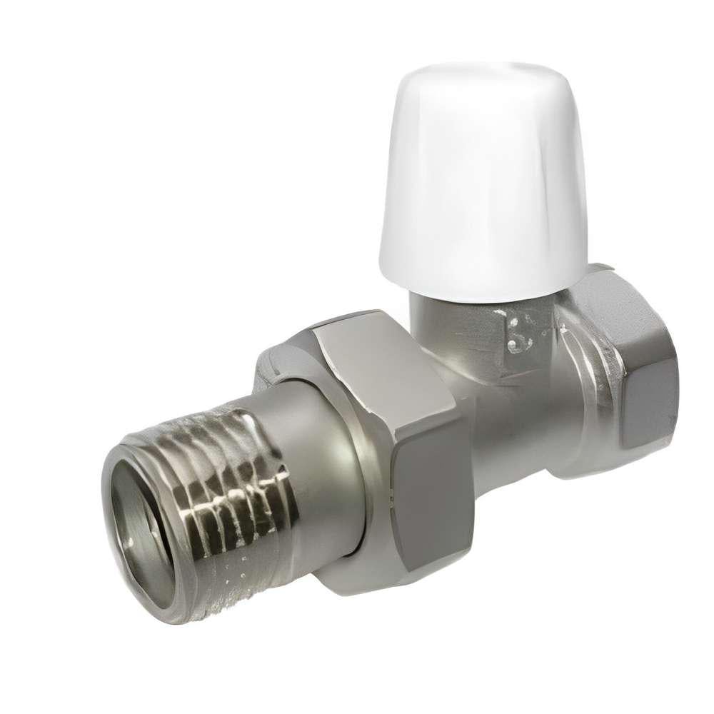 Кран радиаторный прямой SANTAN 1/2" ВН и с накидной гайкой под ключ (53003)