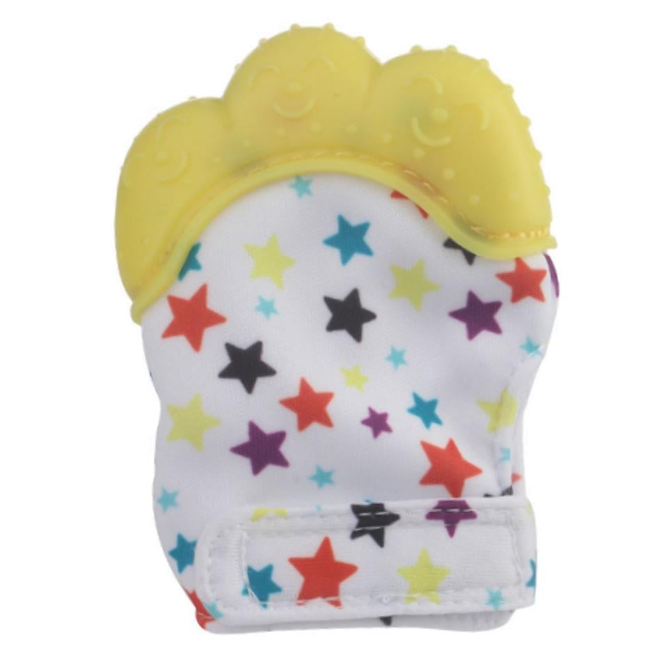 Перчатка-грызунец силиконовая Звездочки Желтый (1049462)