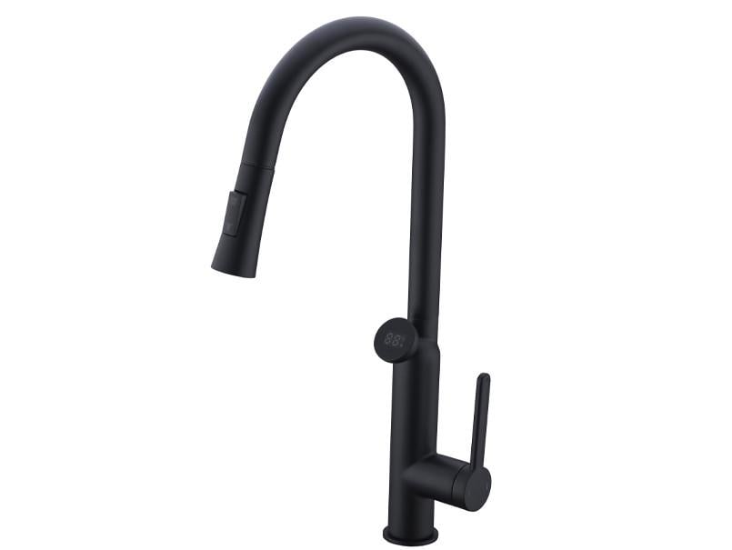 Смеситель для мойки вытяжная воронка AIM DG16057-S Matte black