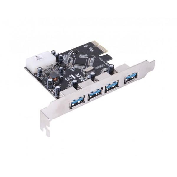 Контролер PCI-E B00158 USB3,0 4ext, Molex VIA RTL (583449)