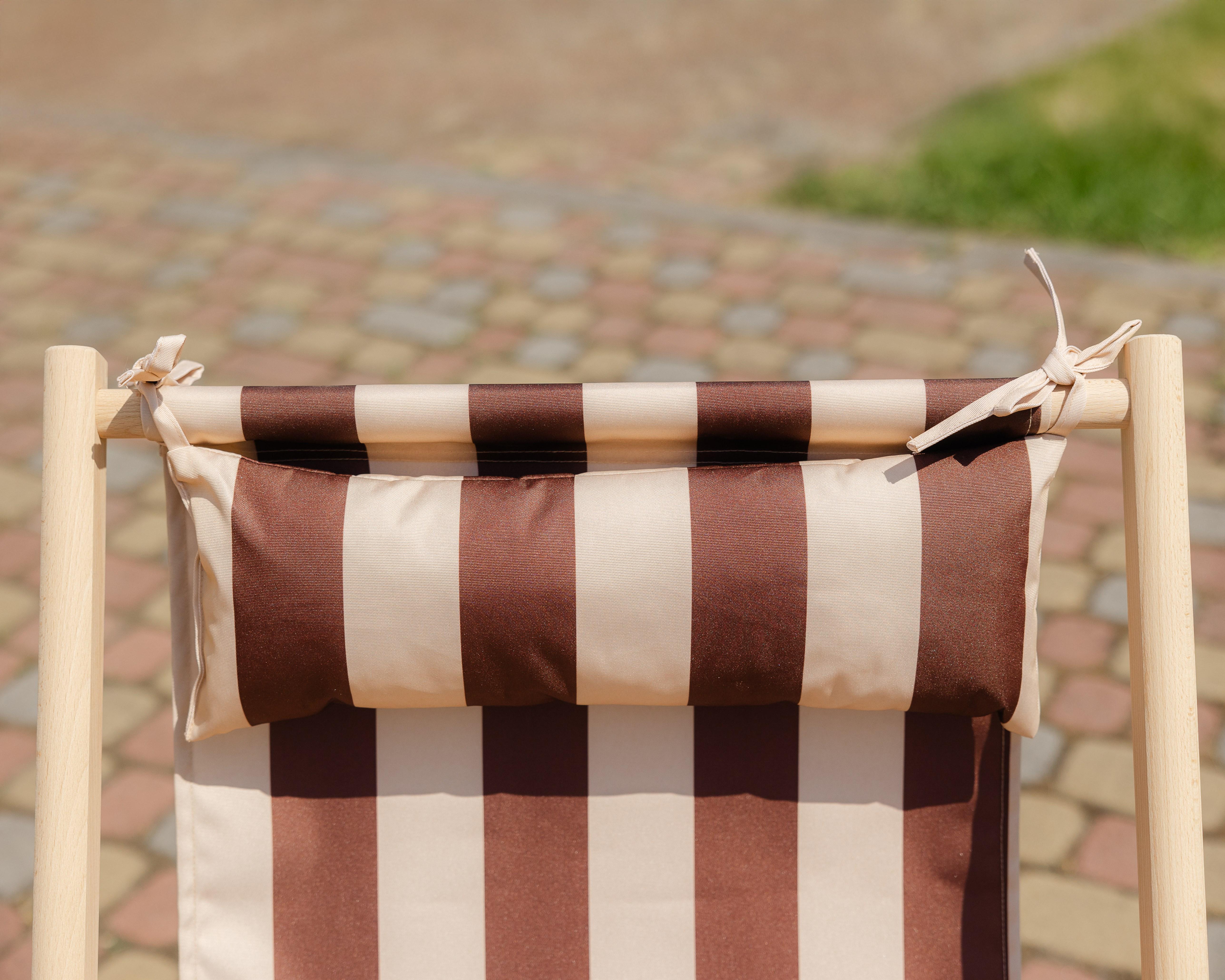 Шезлонг дерев'яний розкладний XRmaster з підлокітниками та підголовником Коричнево-білий (0002248) - фото 5 Шезлонг дерев'яний розкладний XRmaster з підлокітниками та підголовником Коричнево-білий (0002248) - фото 5