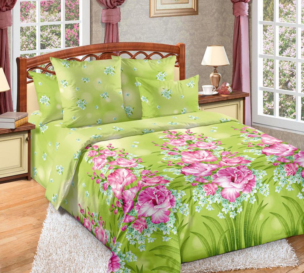 Комплект постельного белья Комфорт текстиль Перкаль Медея с простынью на резинке 145x215 см 2x40x60 см (КТ_pvu_1287_38_40x60)