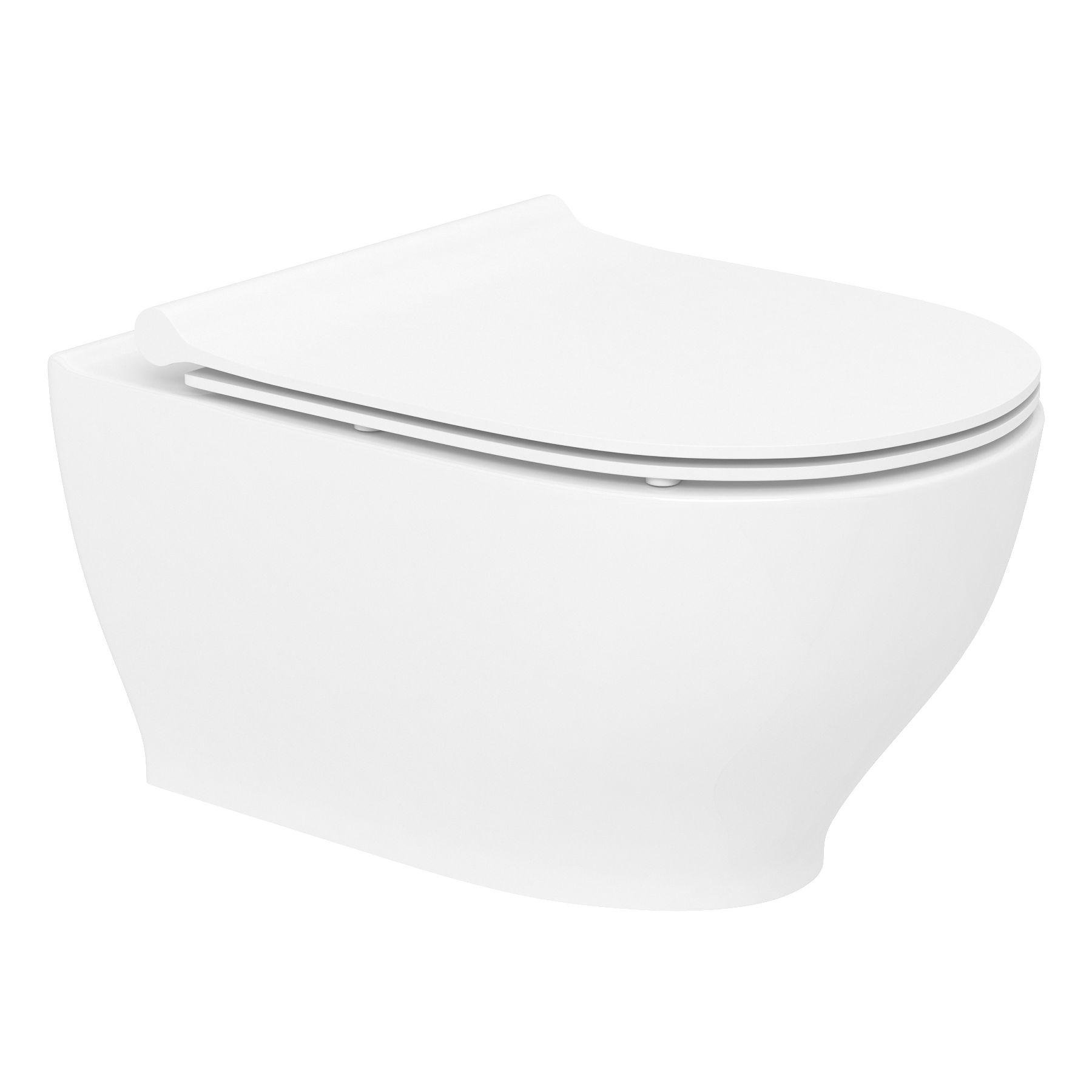 Унітаз підвісний Imprese Labe i11514 безобідковий із сидінням з мікроліфтом (271460)