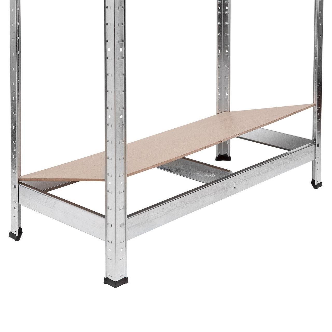 Стелаж Меткас Стандарт ОД 220 кг/полицю 5 полиць ДСП оцинкований металевий 1950x1200x600 мм (3DPanda-S195201206051) - фото 5 Стелаж Меткас Стандарт ОД 220 кг/полицю 5 полиць ДСП оцинкований металевий 1950x1200x600 мм (3DPanda-S195201206051) - фото 5