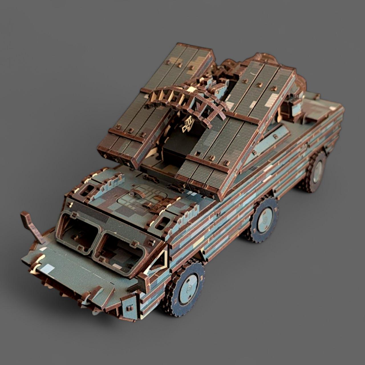 Пазл-конструктор из дерева механический 3D TimberBricks ЗРК ОРСА 600 деталей