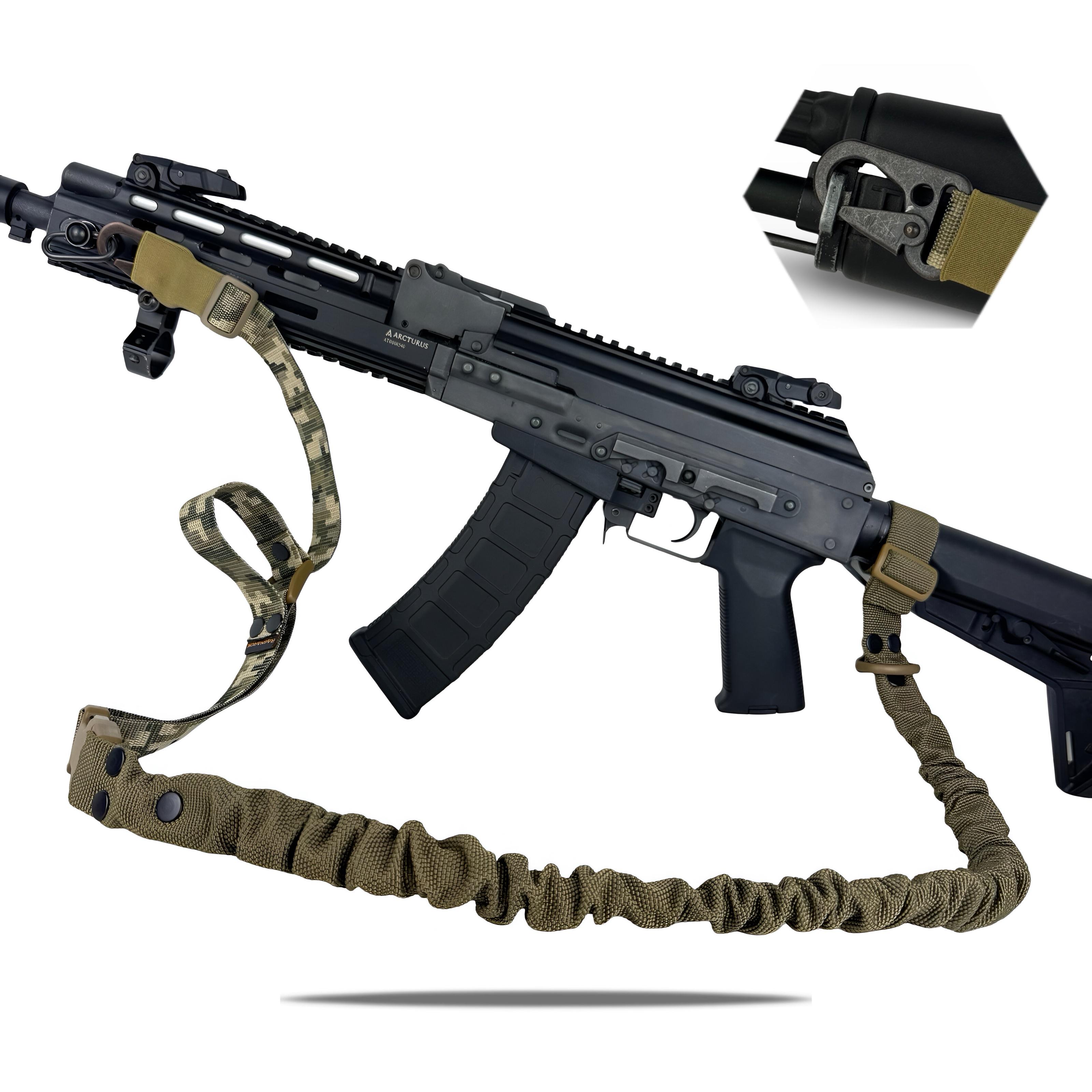 Ремень оружейный одно/двухточечный эластичный Ragnarok FORSETI Пиксель - фото 7