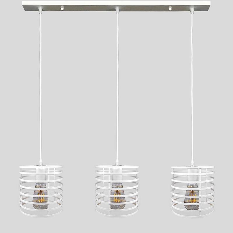 Люстра подвесная Light House NM-15296-M/3 WH на три лампы Белый